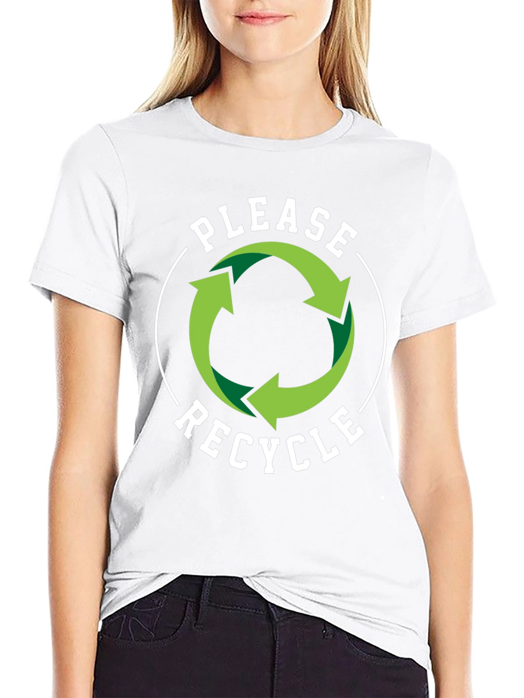 Recycle Graphic T-Shirt - Black Eco-Friendly Design