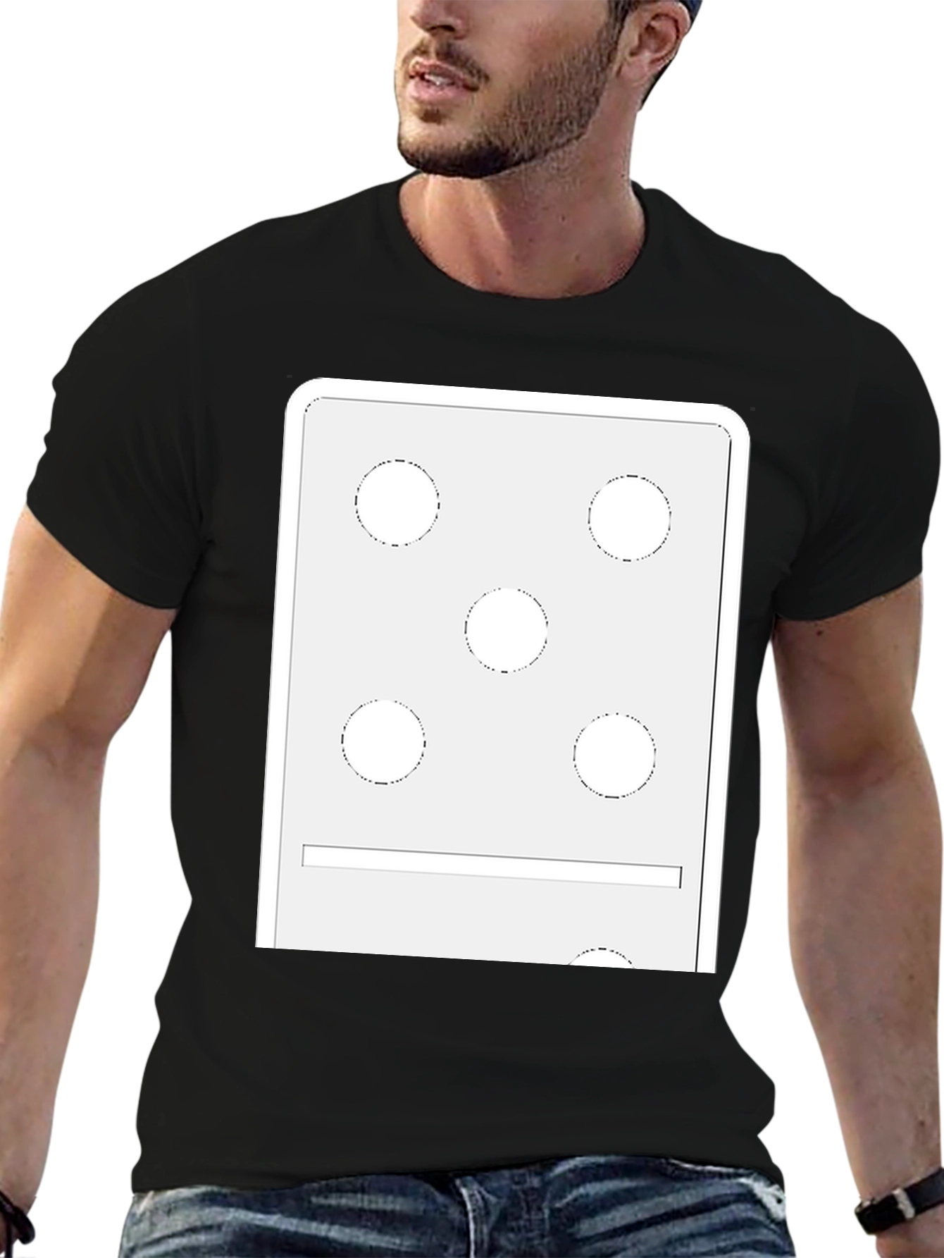 Domino 5/1 Graphic Tee - Black Casual T-Shirt