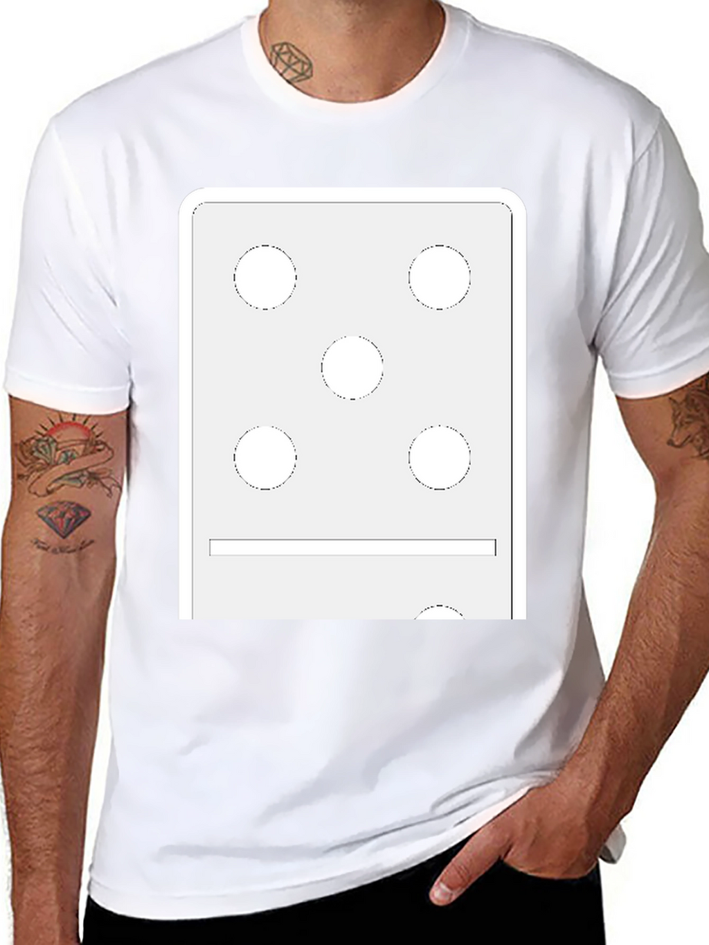 Domino 5/1 Graphic Tee - Black Casual T-Shirt