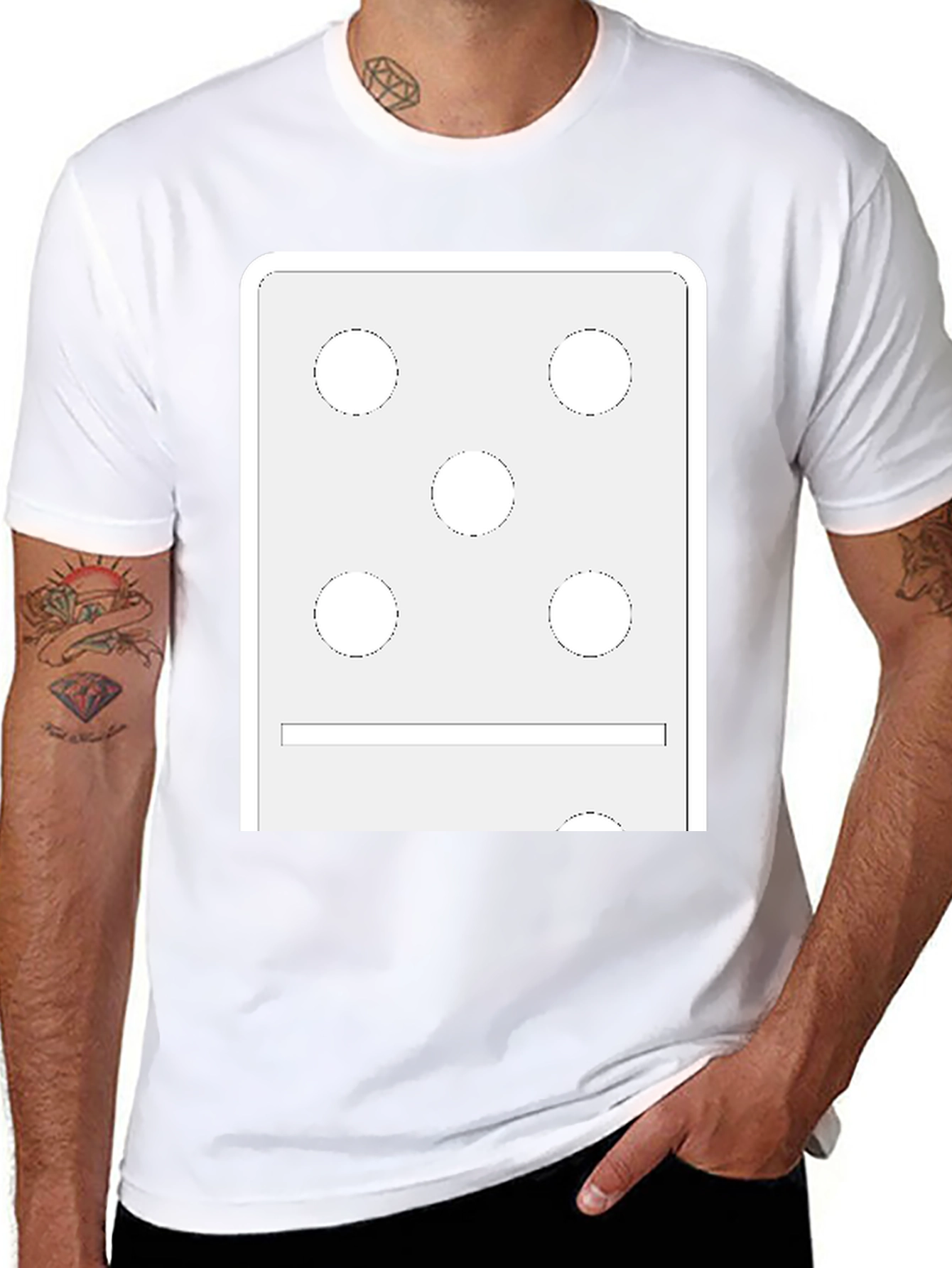 Domino 5/1 Graphic Tee - Black Casual T-Shirt