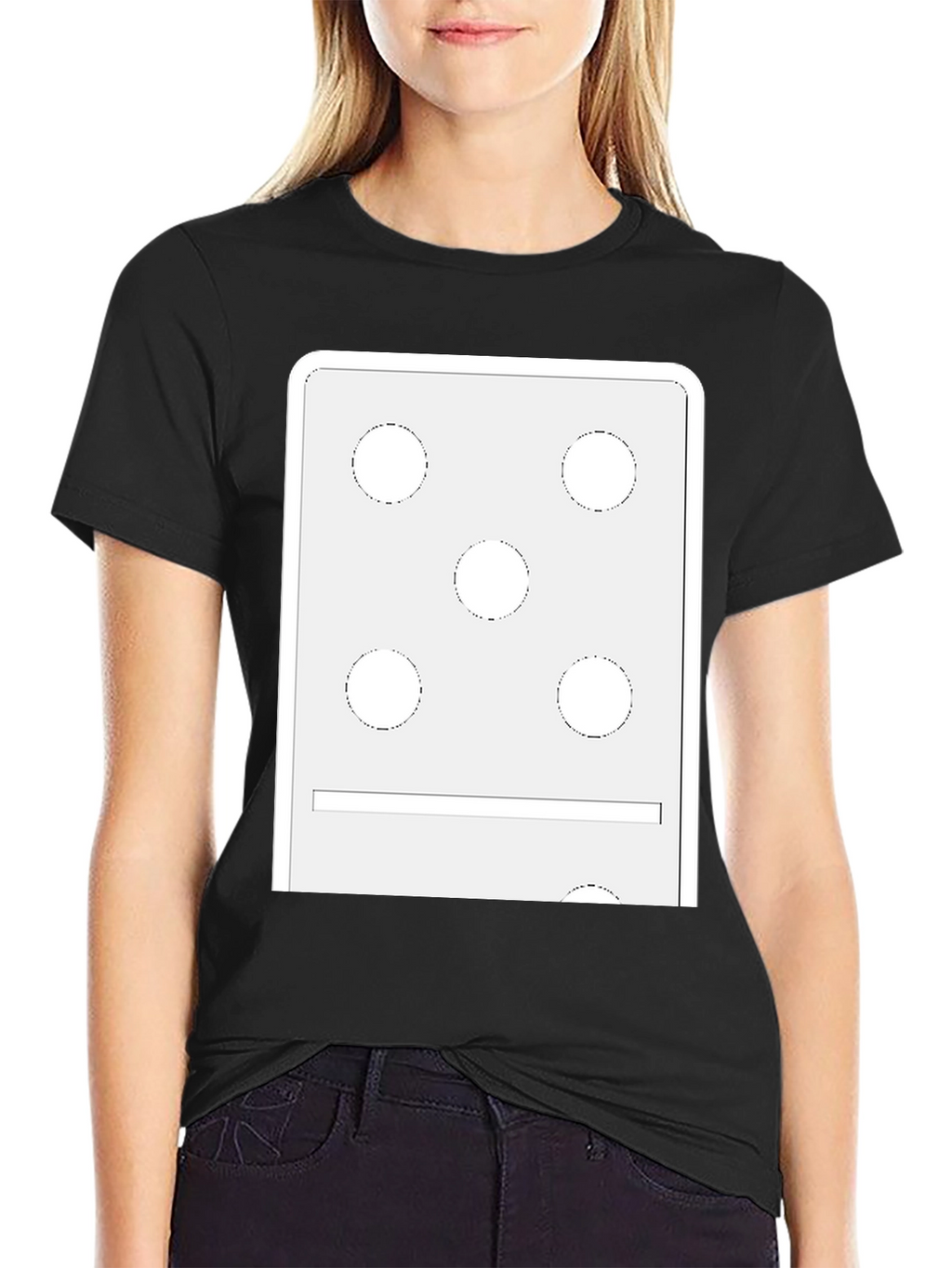 Domino 5/1 Graphic Tee - Black Casual T-Shirt