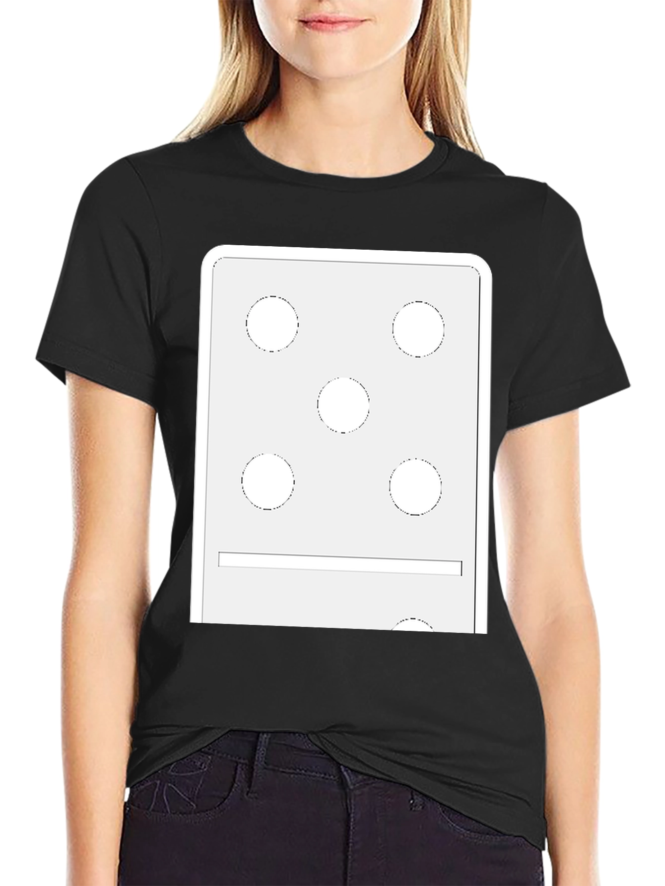 Domino 5/1 Graphic Tee - Black Casual T-Shirt