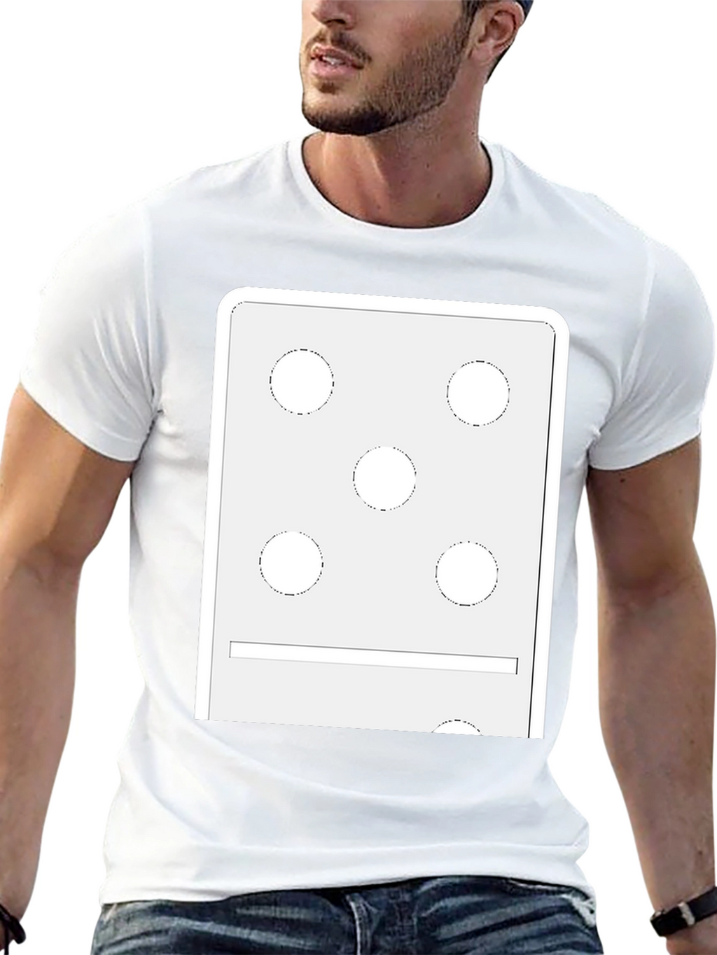 Domino 5/1 Graphic Tee - Black Casual T-Shirt
