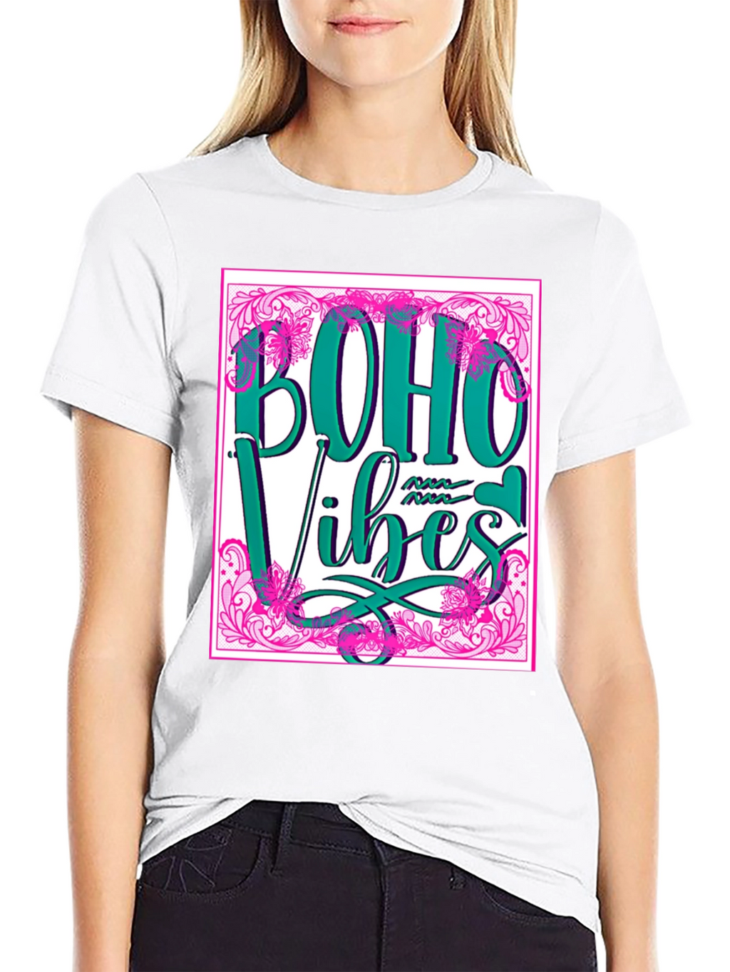 Boho Vibes T-Shirt - Trendy Graphic Tee