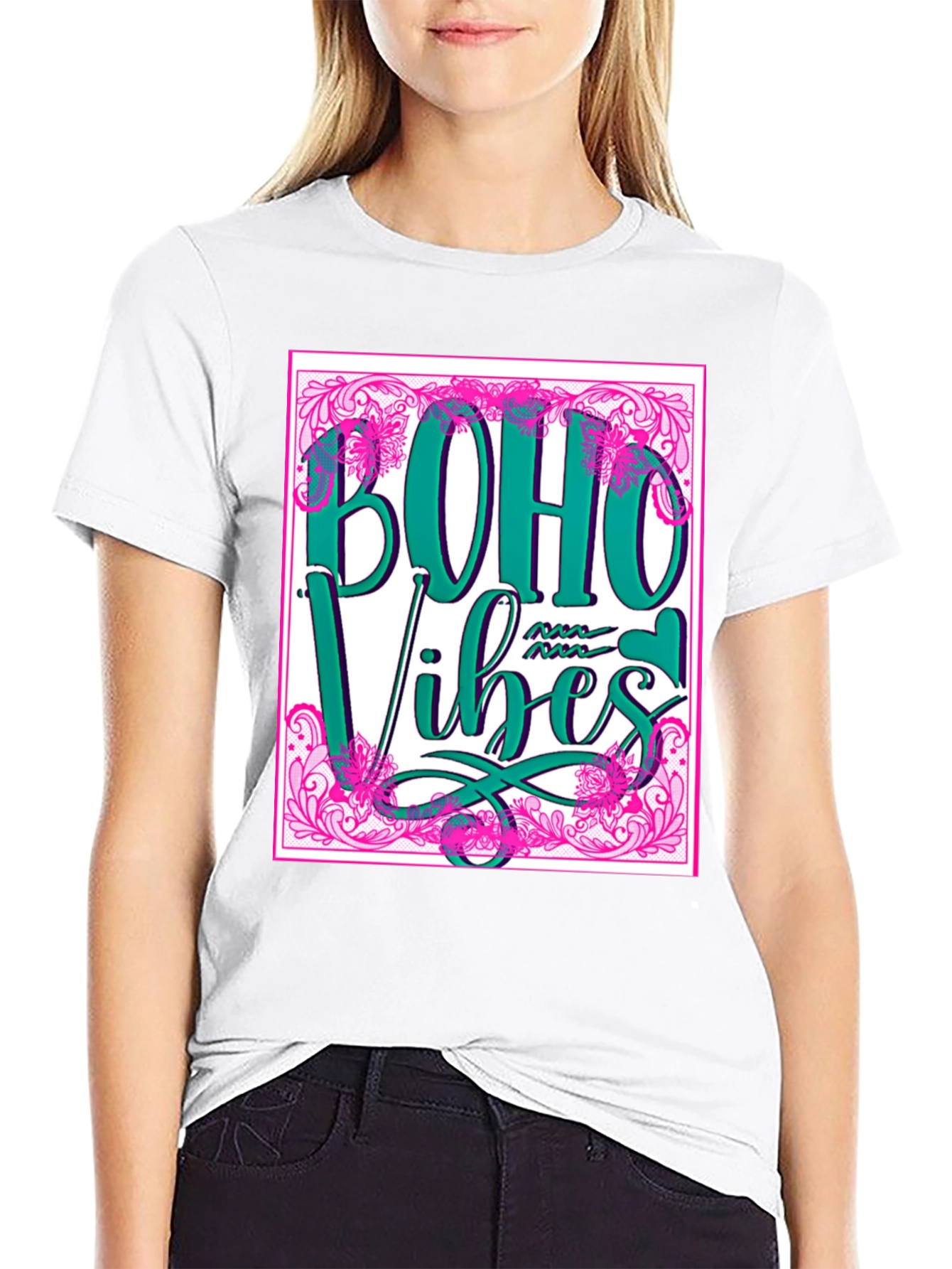 Boho Vibes T-Shirt - Trendy Graphic Tee