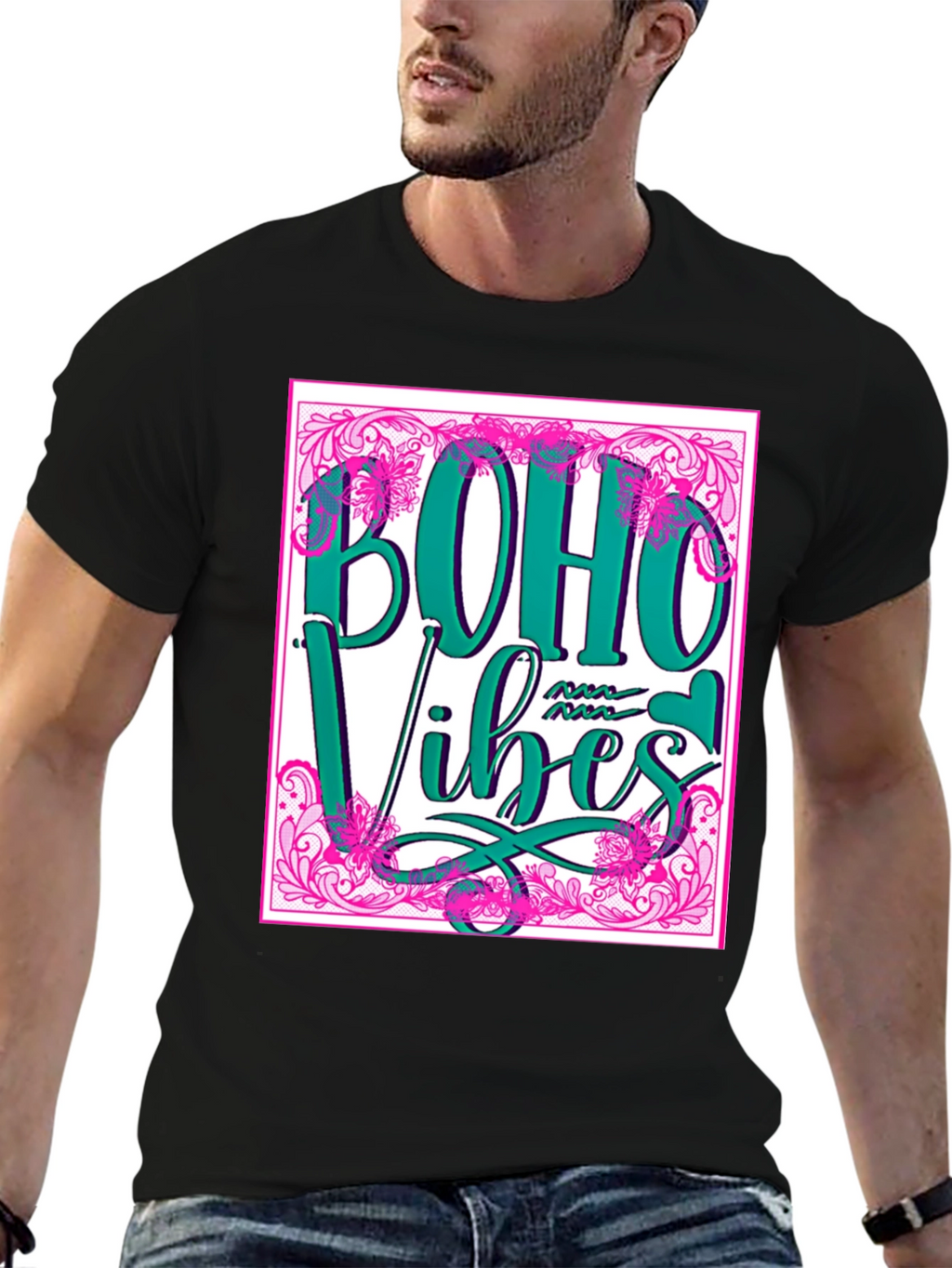 Boho Vibes T-Shirt - Trendy Graphic Tee