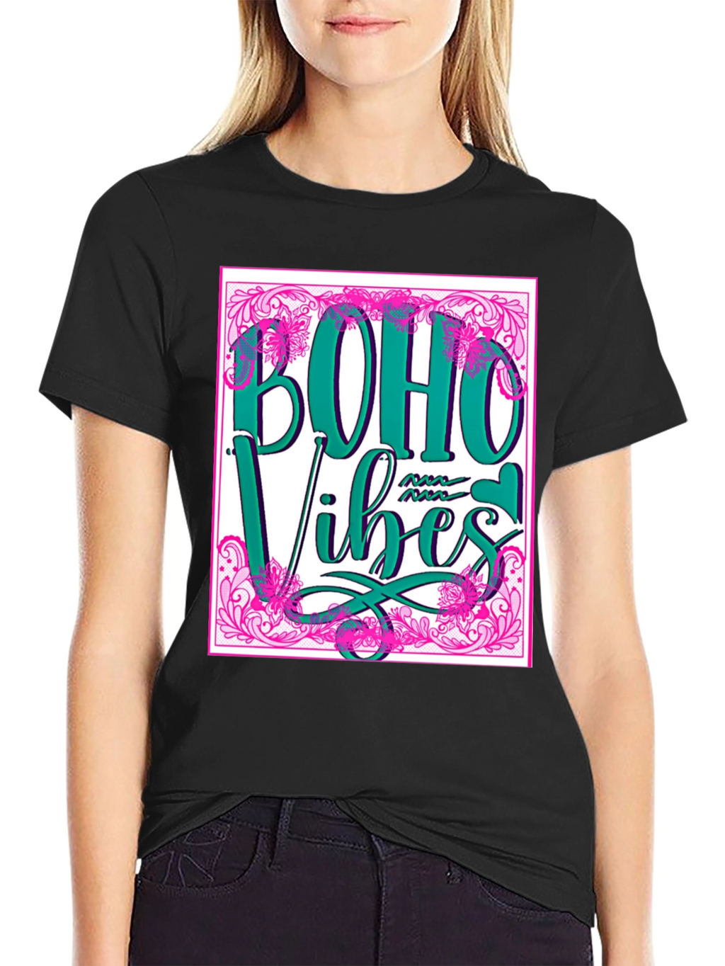 Boho Vibes T-Shirt - Trendy Graphic Tee
