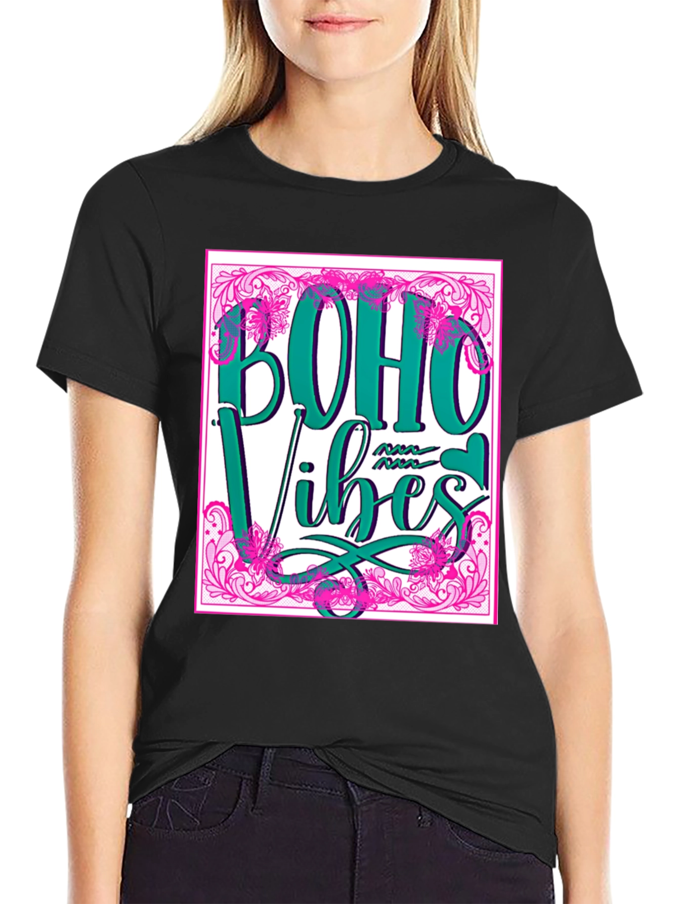 Boho Vibes T-Shirt - Trendy Graphic Tee