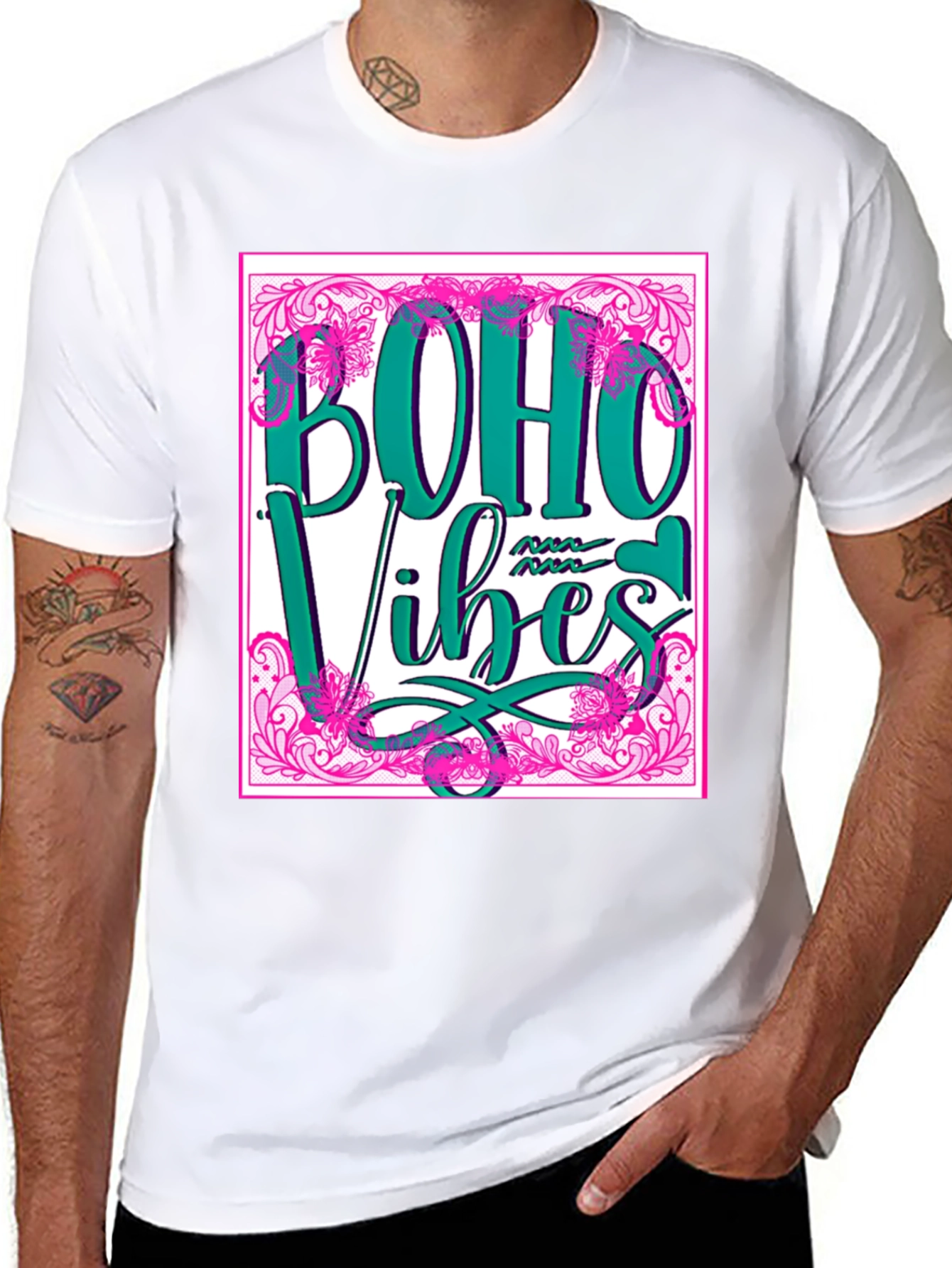 Boho Vibes T-Shirt - Trendy Graphic Tee