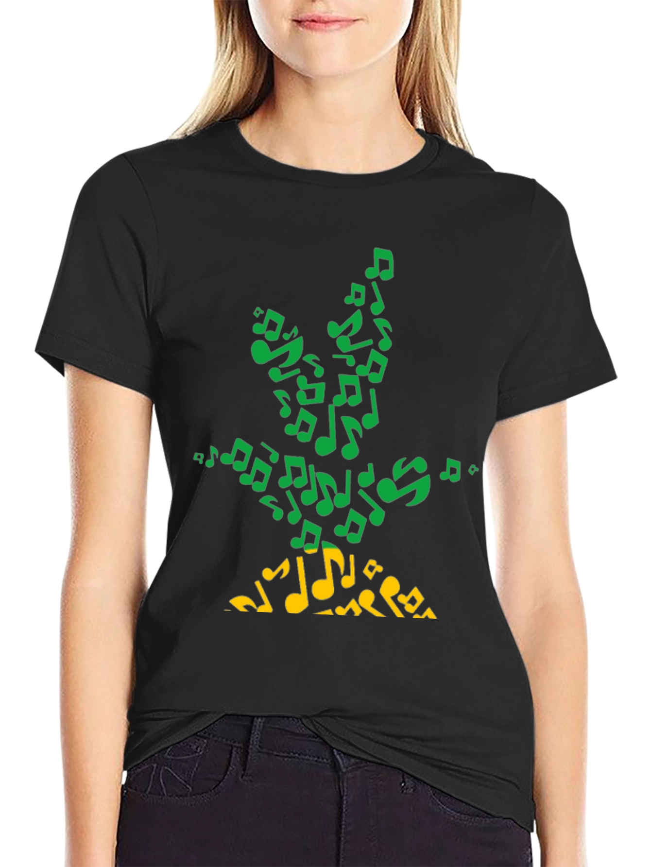 Musical Note Tree Graphic T-Shirt