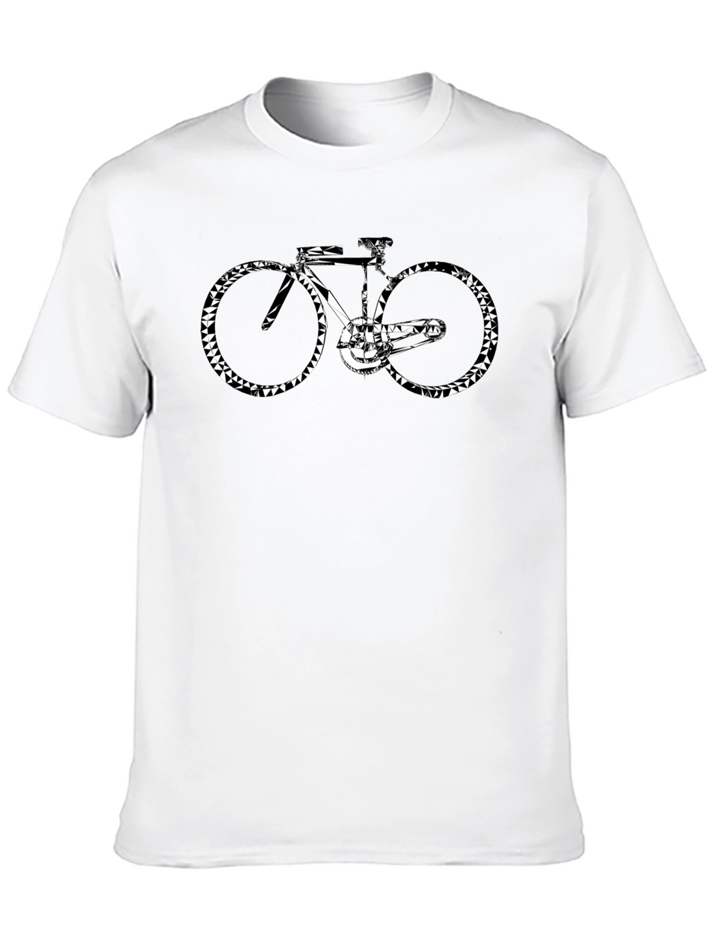 Geometric Bike Graphic Tee - Stylish Black T-Shirt