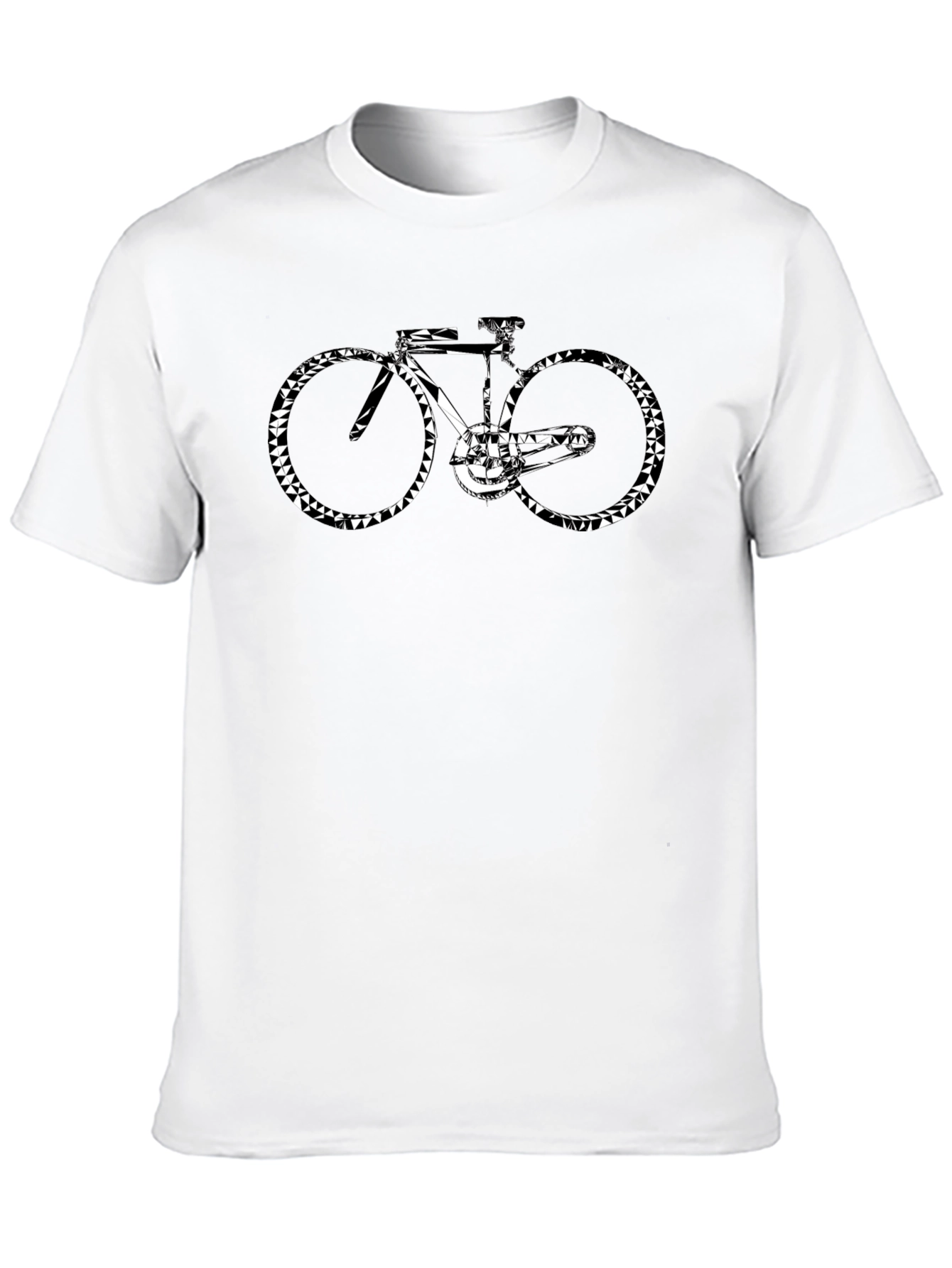 Geometric Bike Graphic Tee - Stylish Black T-Shirt