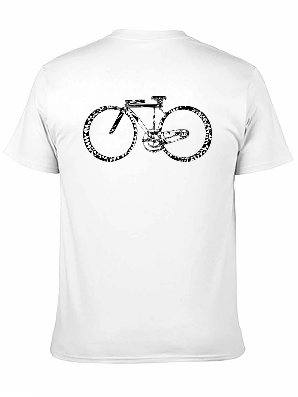 Geometric Bike Graphic Tee - Stylish Black T-Shirt