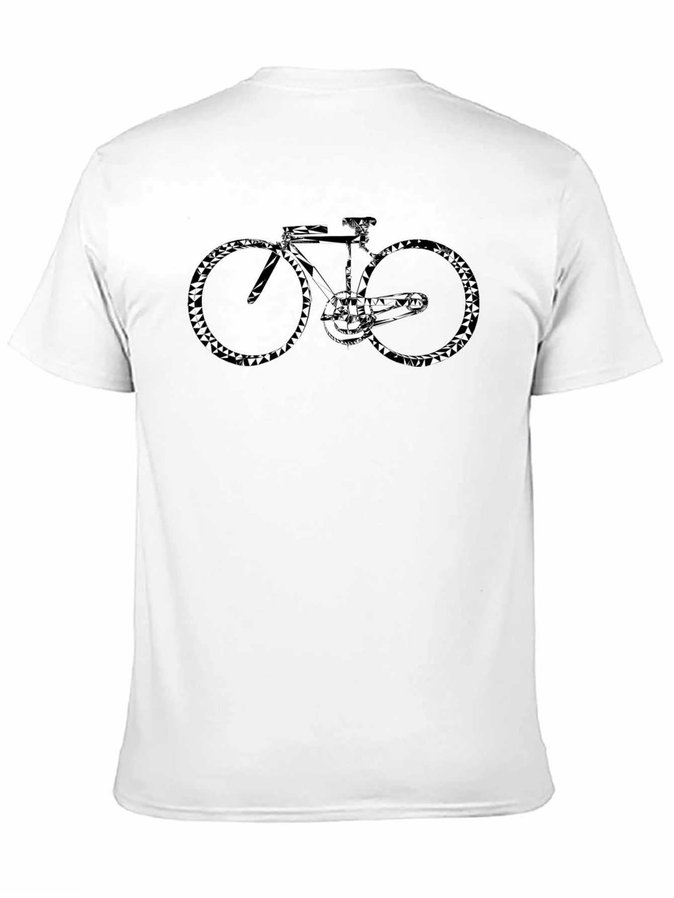 Geometric Bike Graphic Tee - Stylish Black T-Shirt
