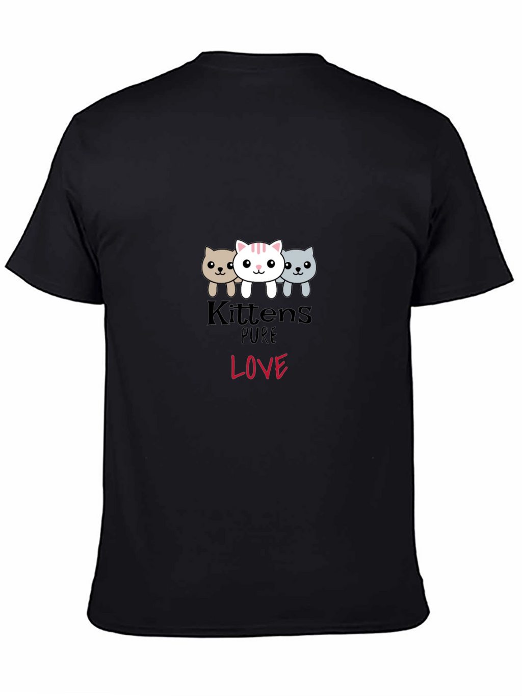 Kittens Pure Love Black Graphic Tee