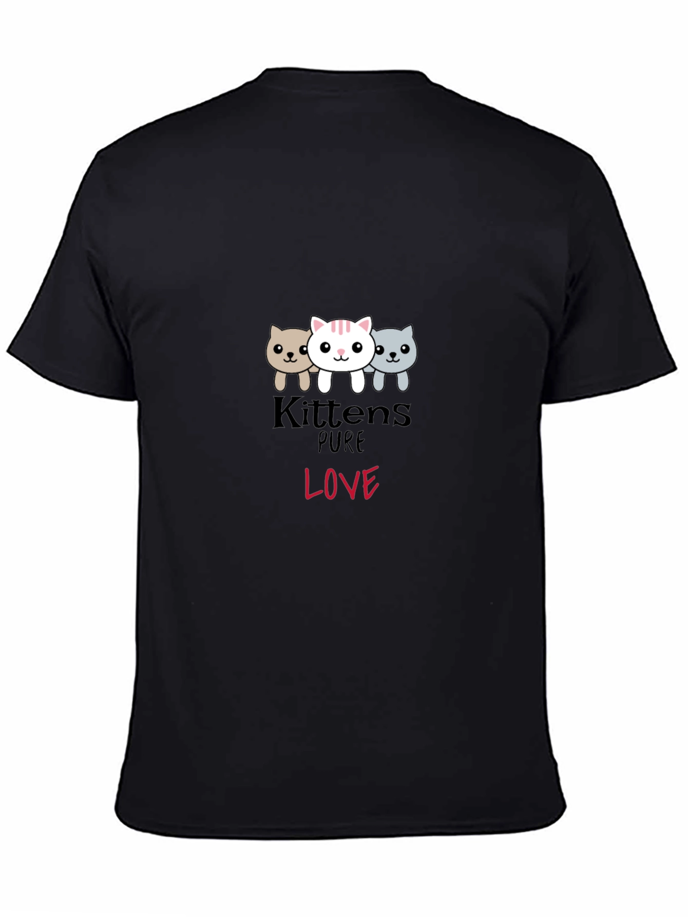Kittens Pure Love Black Graphic Tee