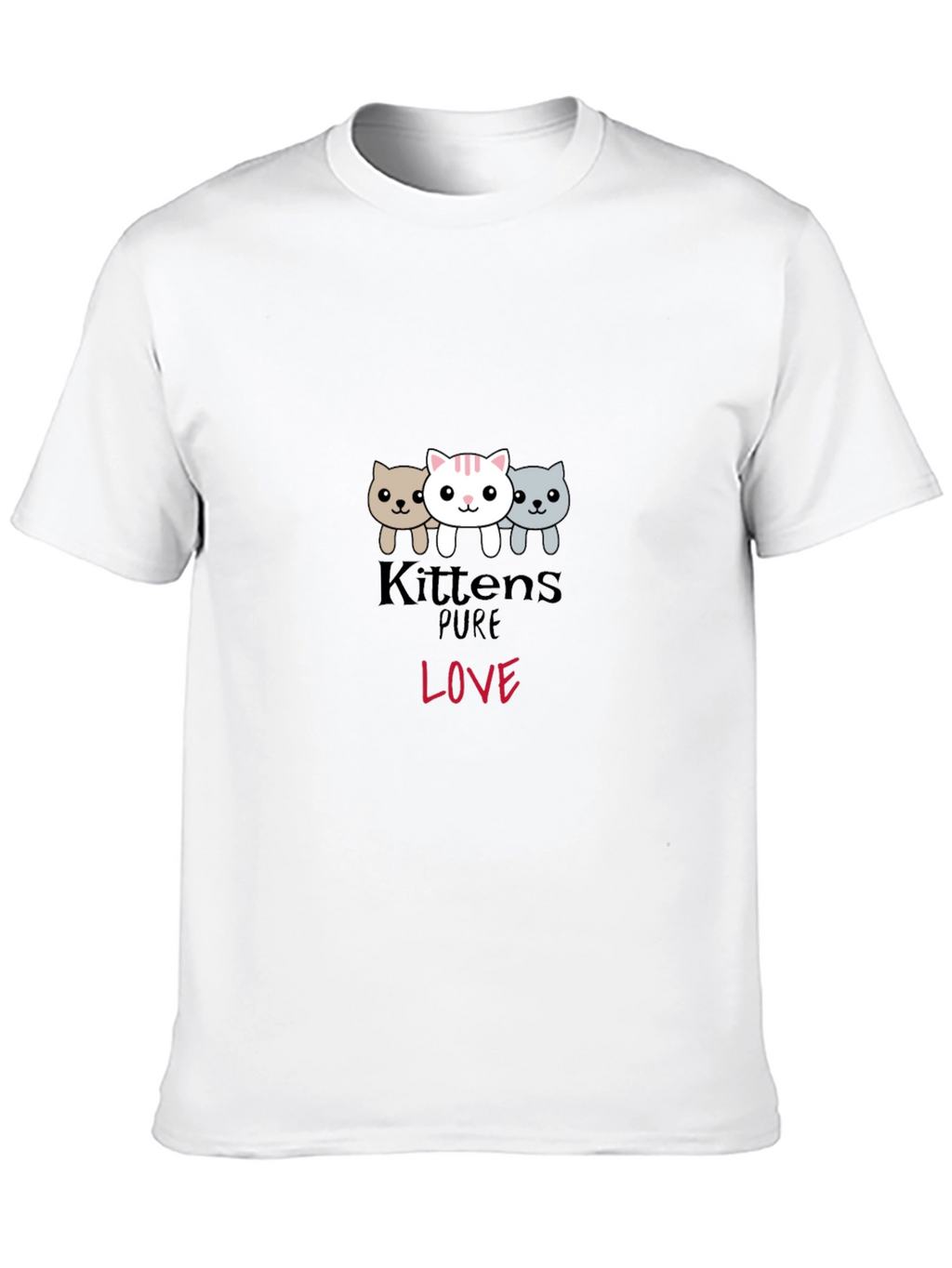 Kittens Pure Love Black Graphic Tee