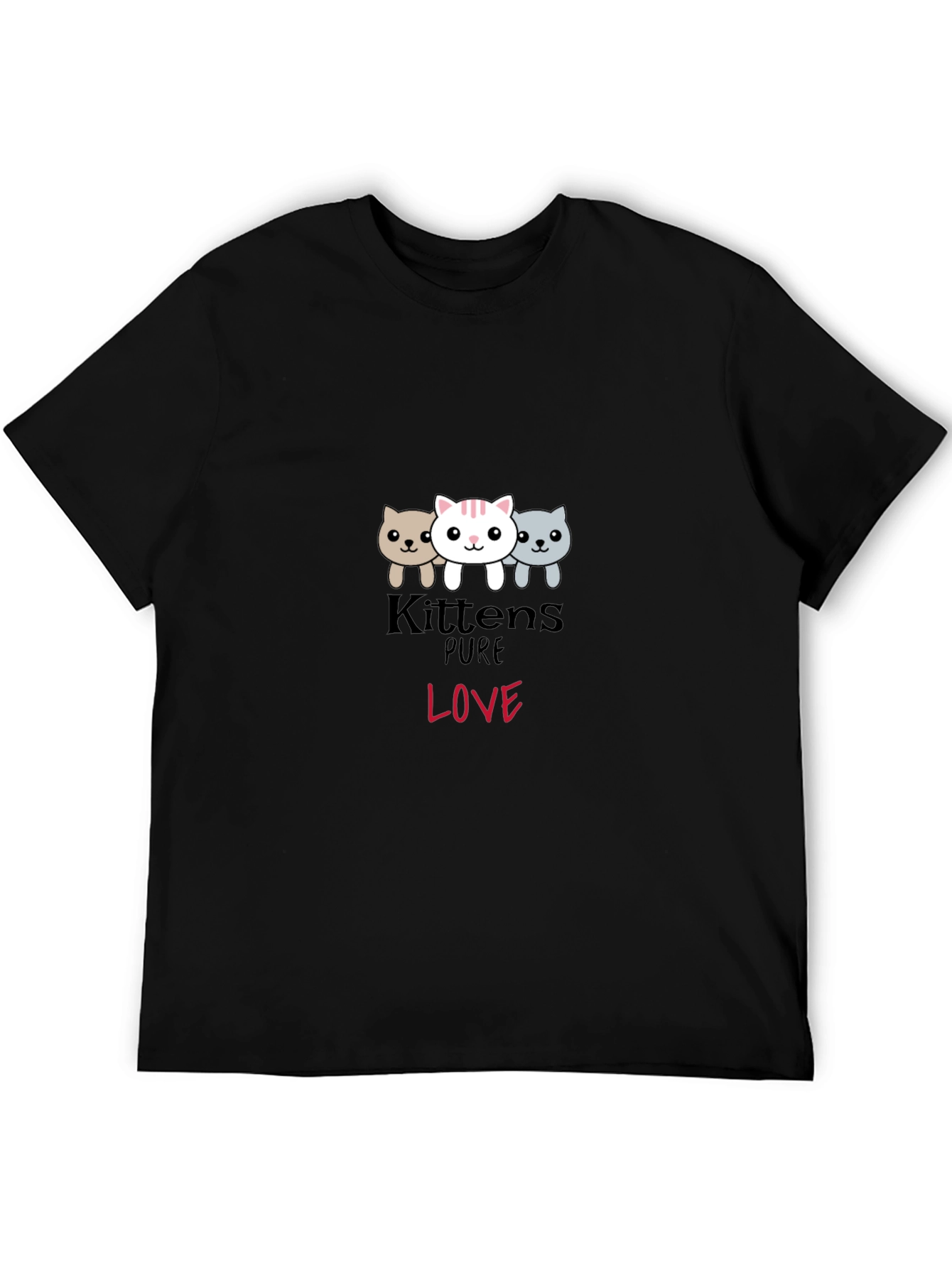 Kittens Pure Love Black Graphic Tee