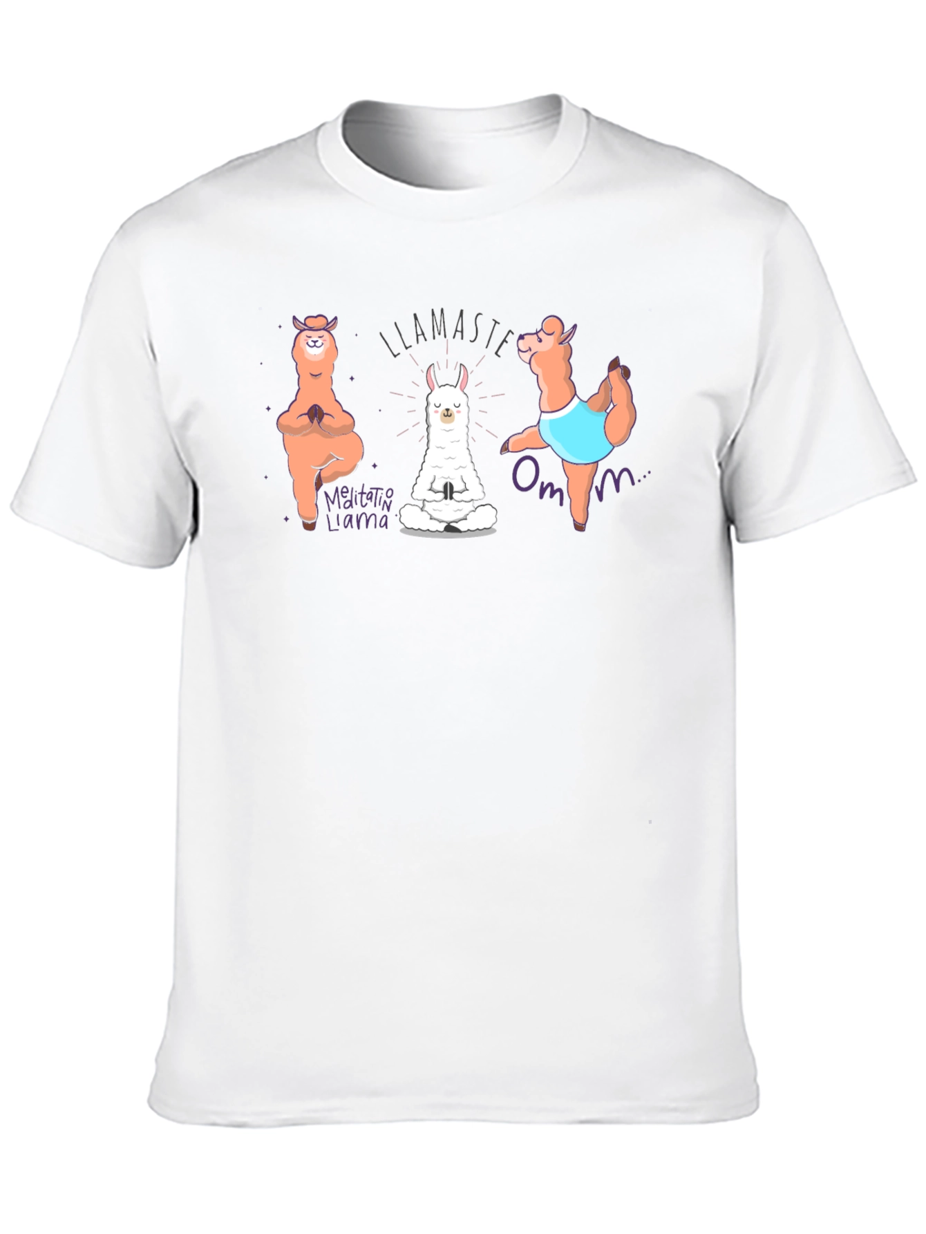 Llamaste Meditation Llama Black T-Shirt