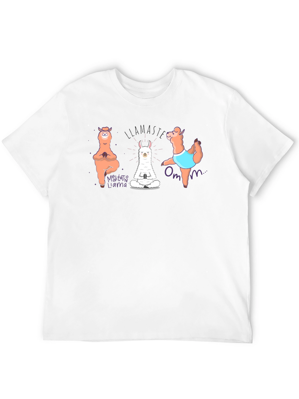 Llamaste Meditation Llama Black T-Shirt