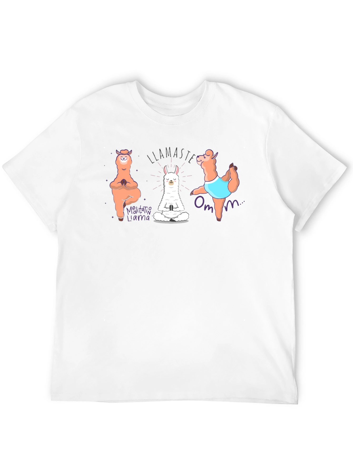 Llamaste Meditation Llama Black T-Shirt