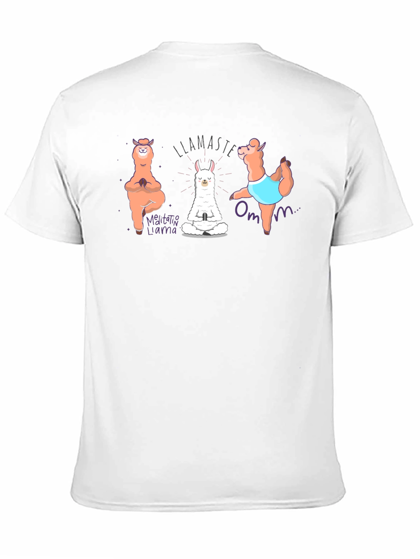 Llamaste Meditation Llama Black T-Shirt