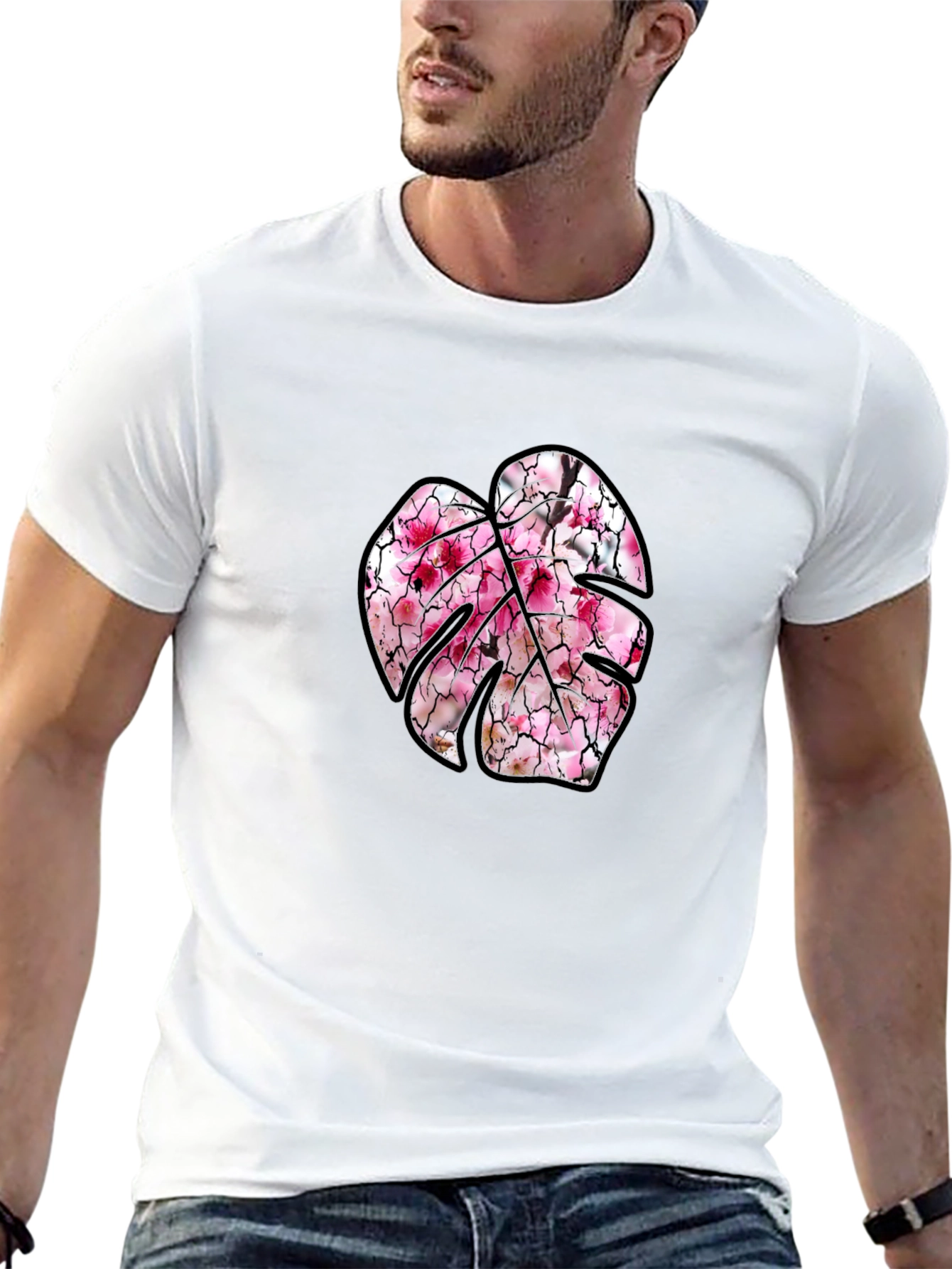 Floral Monstera Leaf T-Shirt