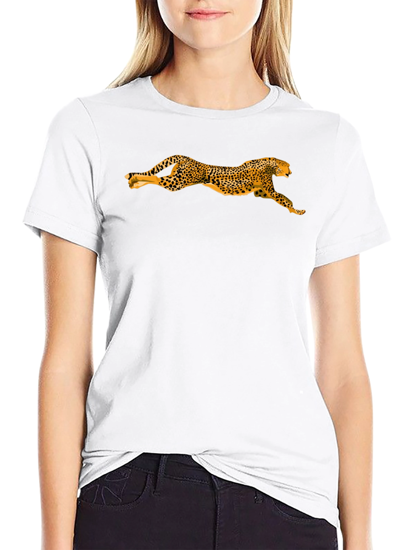 Leopard Print Black T-Shirt