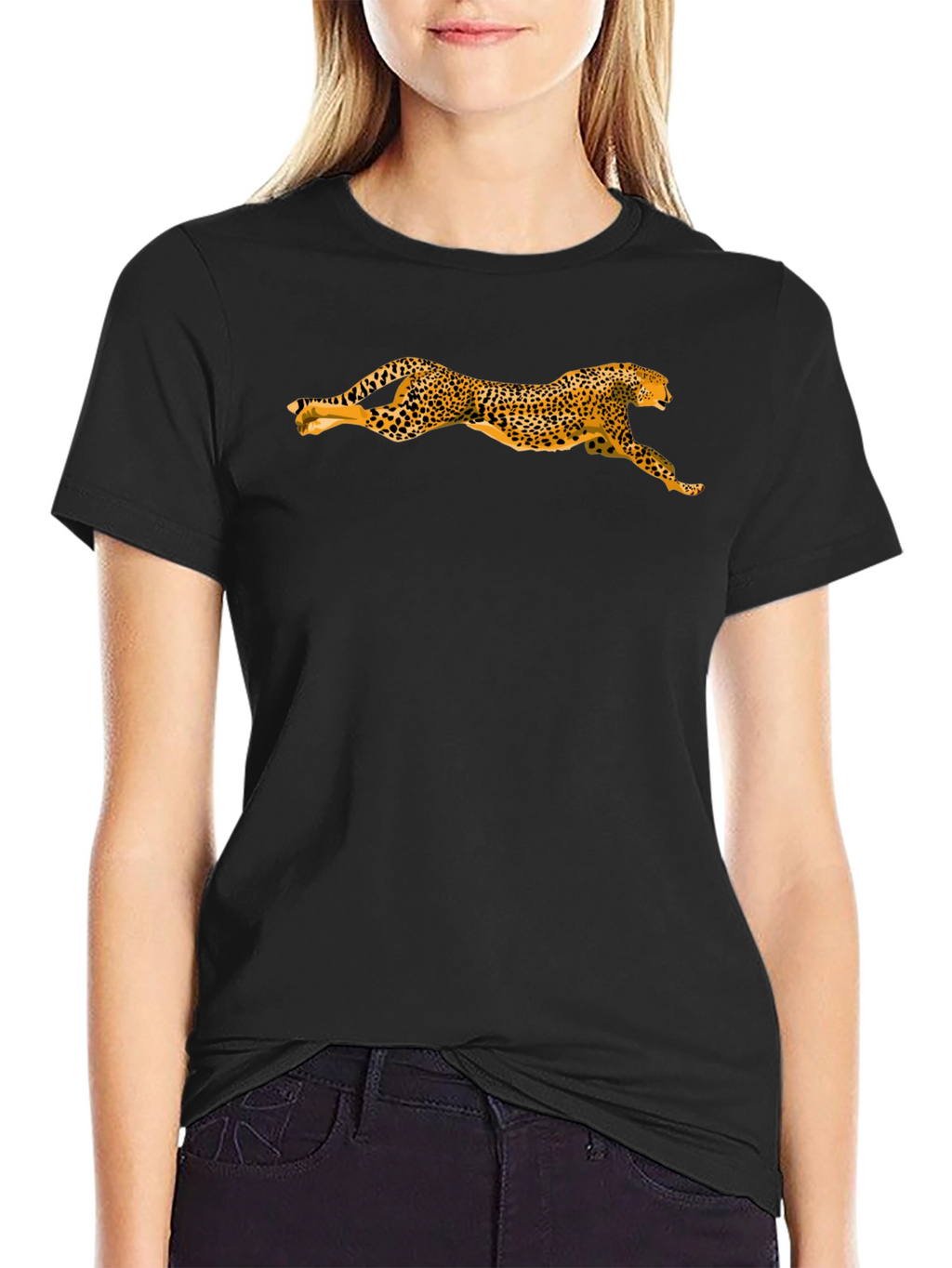 Leopard Print Black T-Shirt