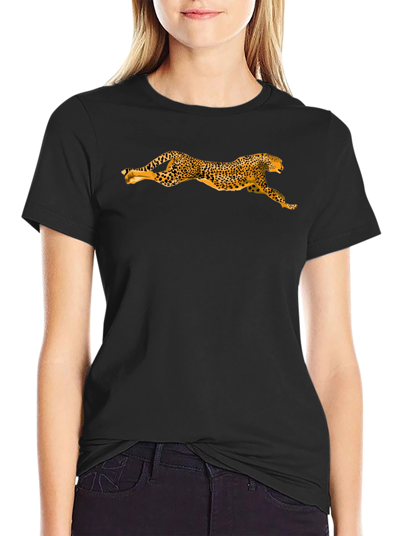 Leopard Print Black T-Shirt