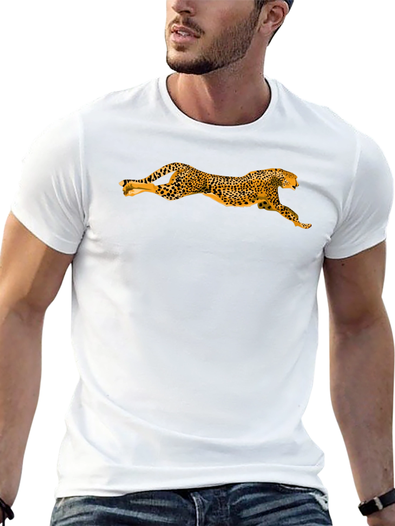Leopard Print Black T-Shirt