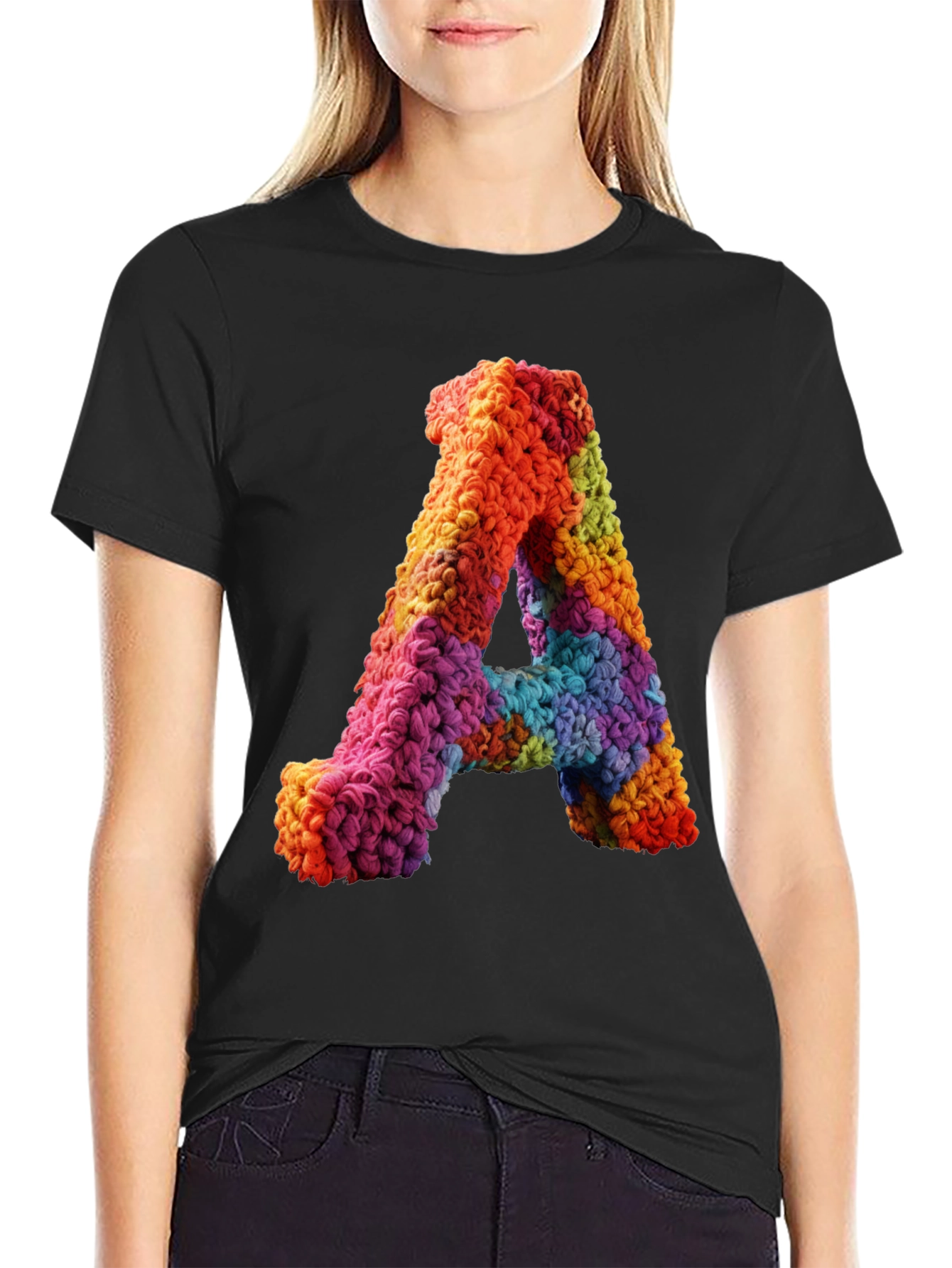 Colorful Letter A Graphic Tee - Unique Design