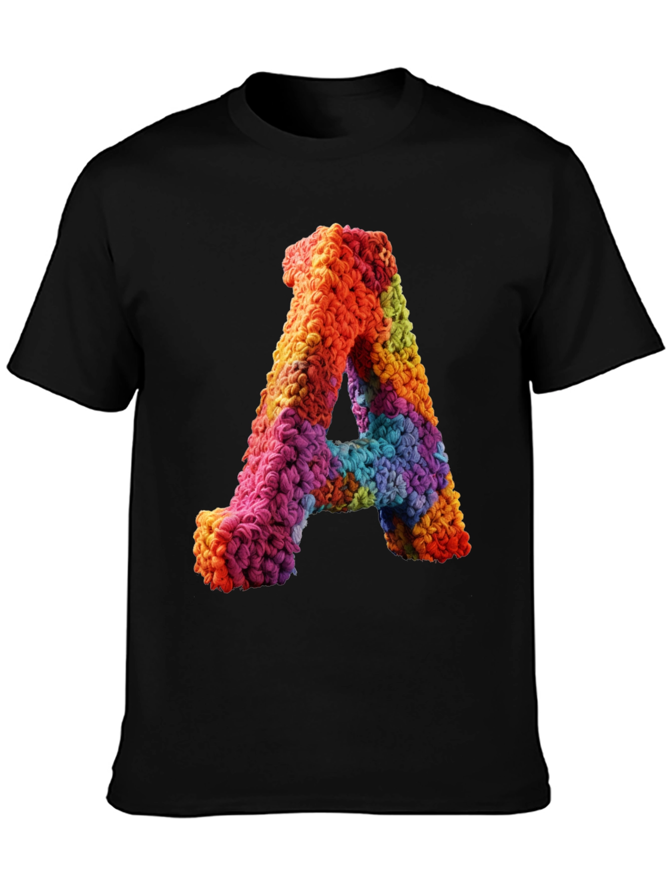 Colorful Letter A Graphic Tee - Unique Design