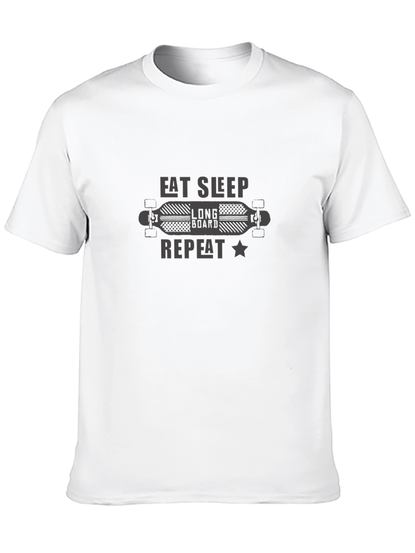Eat Sleep Longboard Repeat Tee - Skater Style