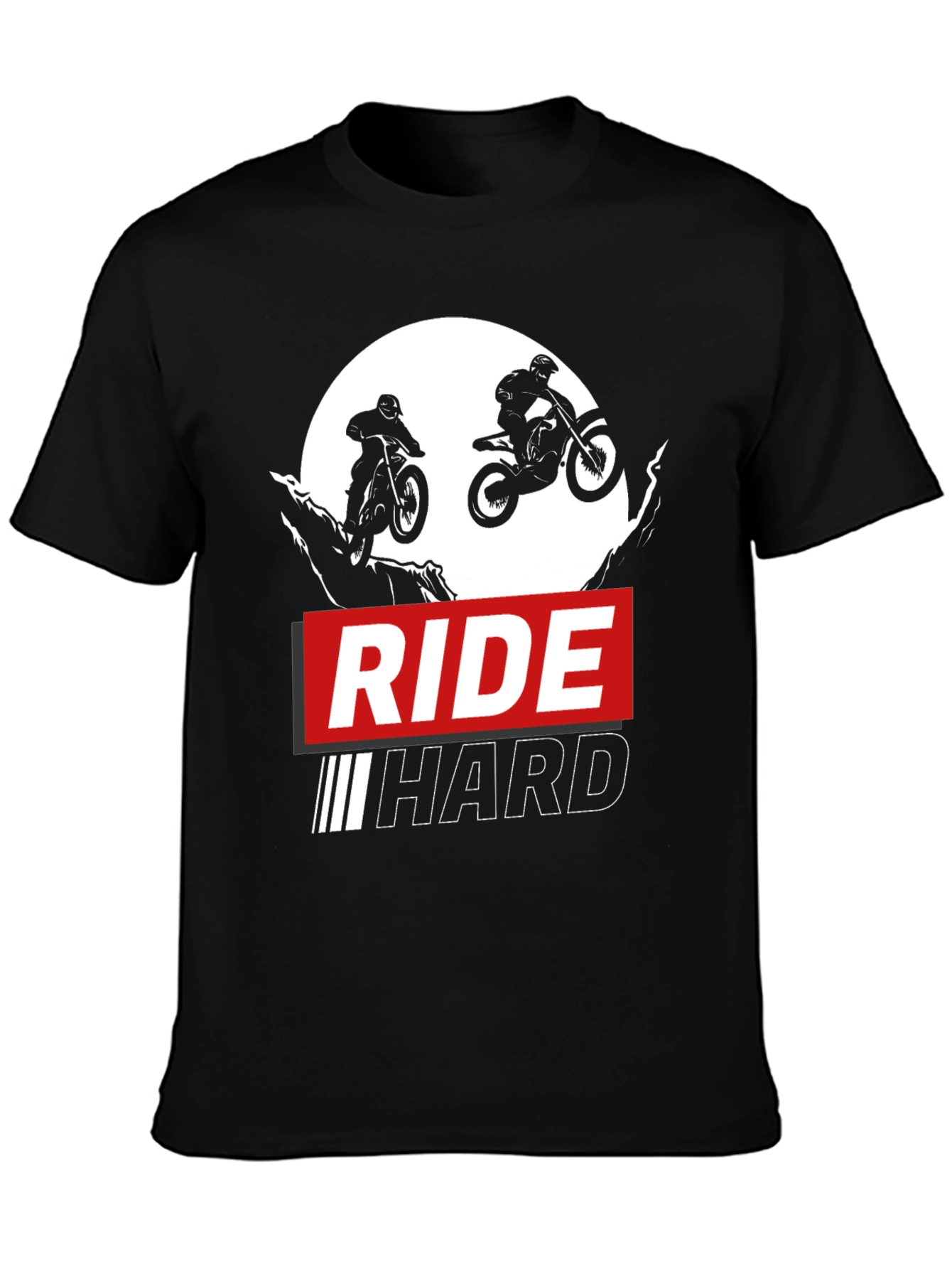 Ride Hard Black Graphic T-Shirt