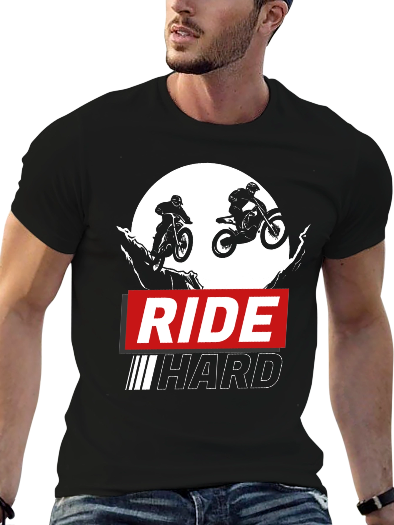 Ride Hard Black Graphic T-Shirt