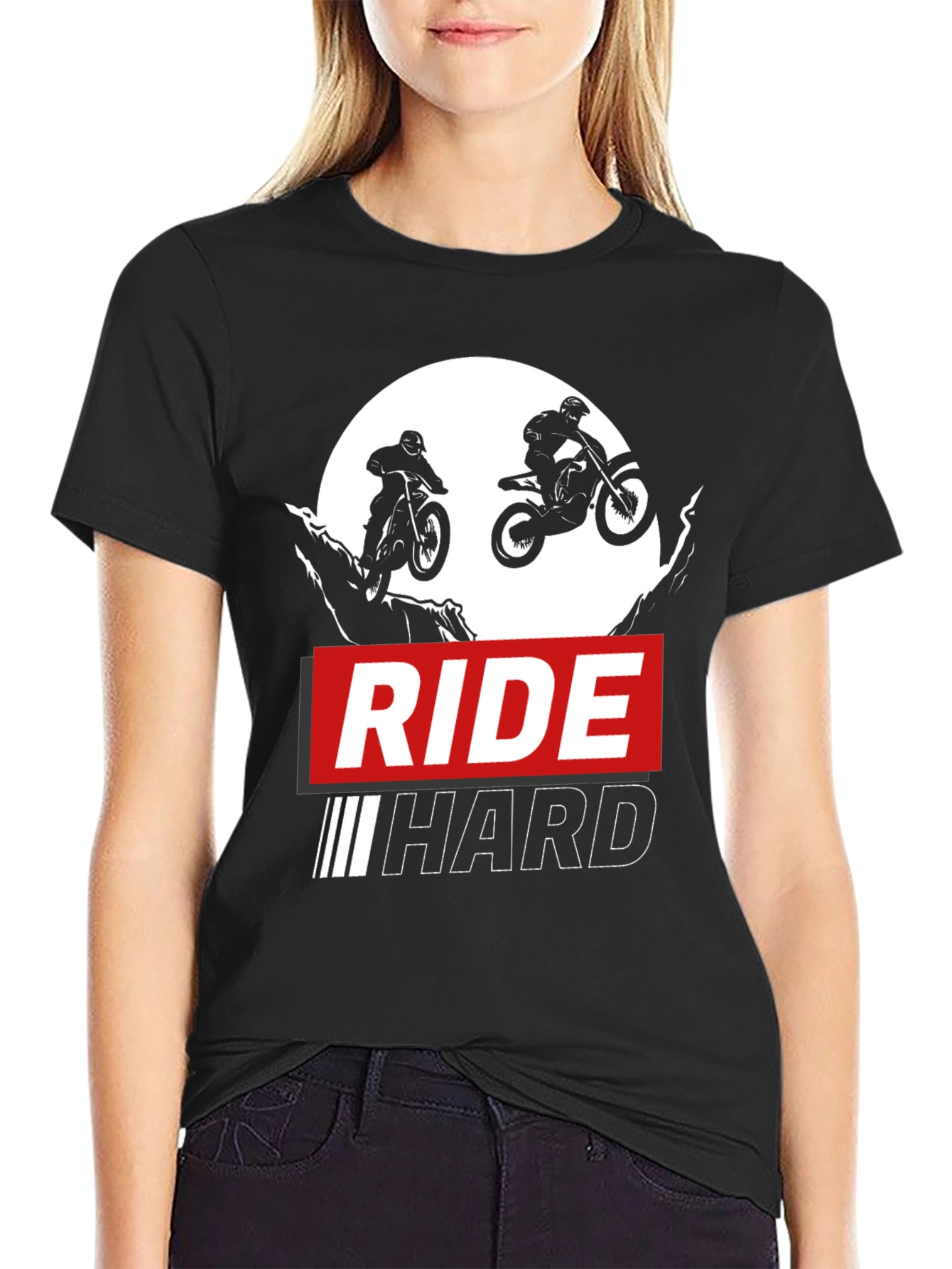 Ride Hard Black Graphic T-Shirt