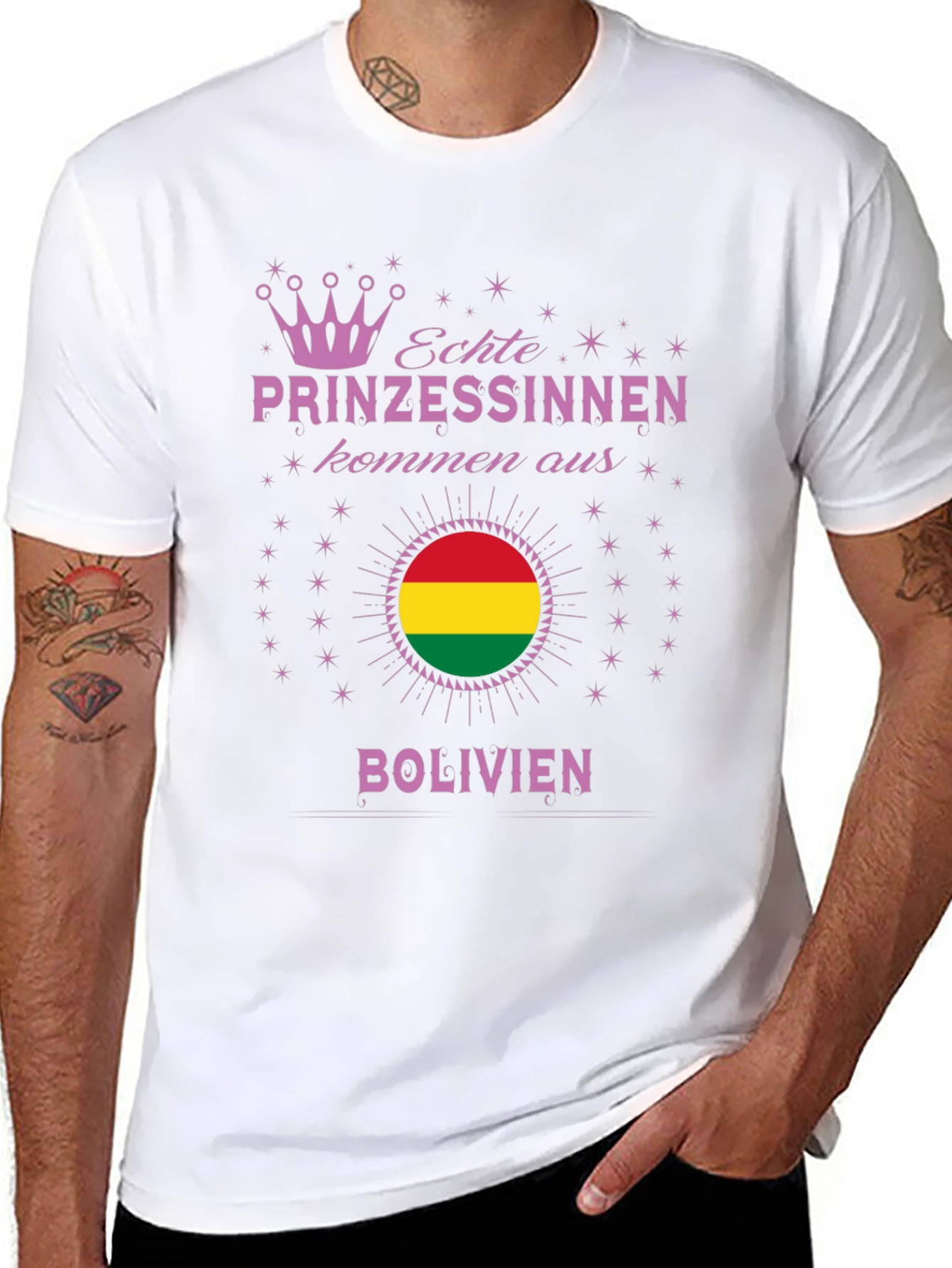 Bolivian Princess T-Shirt - Bolivia Flag