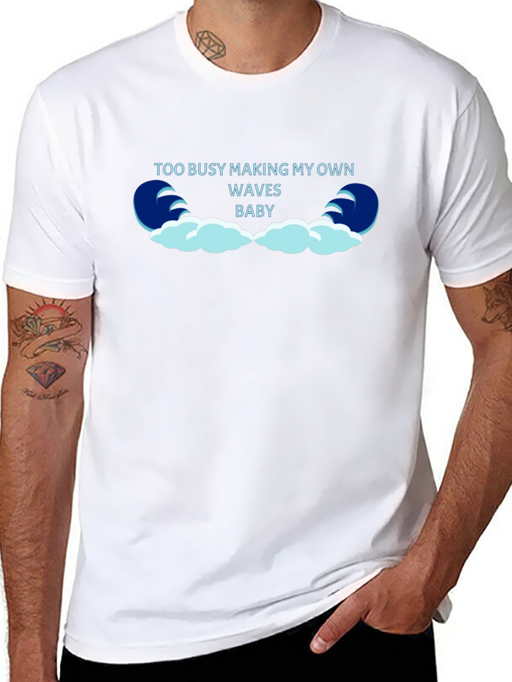 Too Busy Making My Own Waves Black T-Shirt