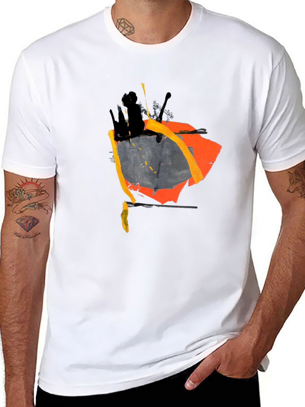 Abstract Art Graphic Tee - Modern Casual Style