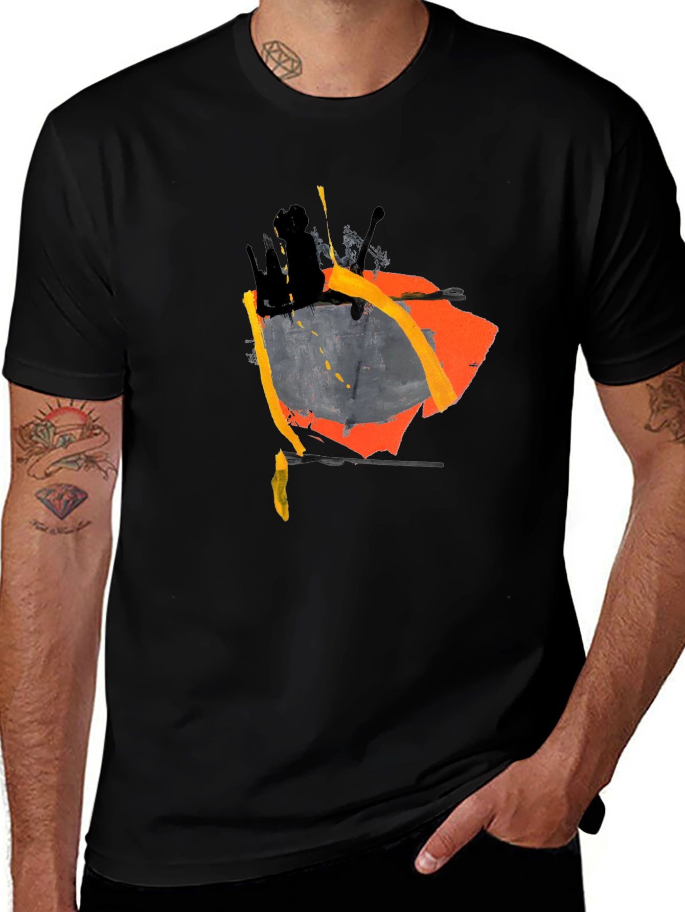 Abstract Art Graphic Tee - Modern Casual Style