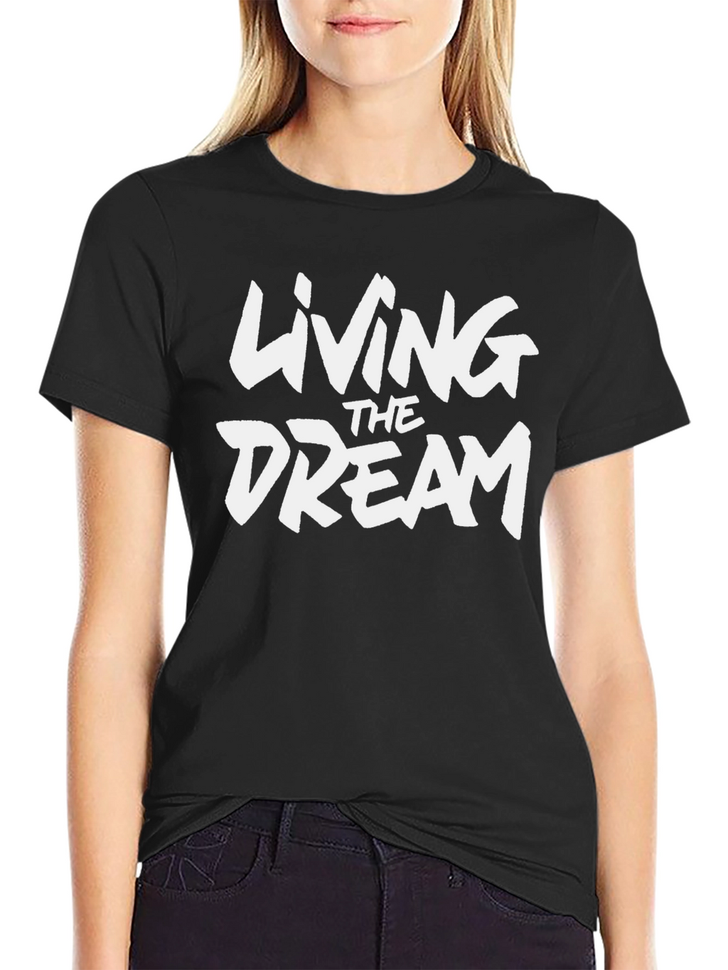 Living The Dream Graphic Black T-Shirt