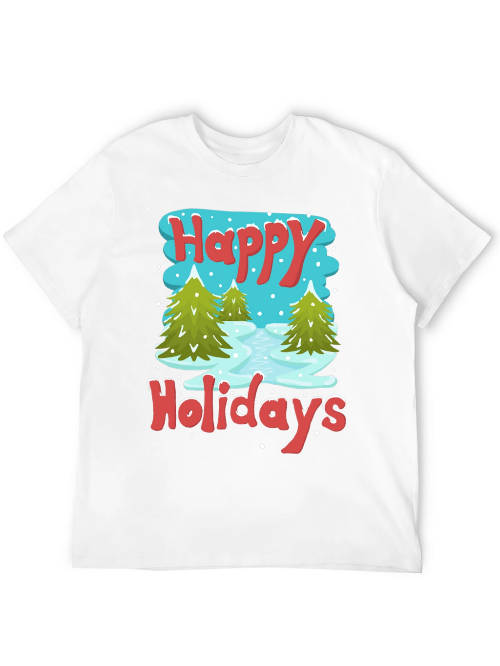 Happy Holidays Graphic Tee - Winter Scene
