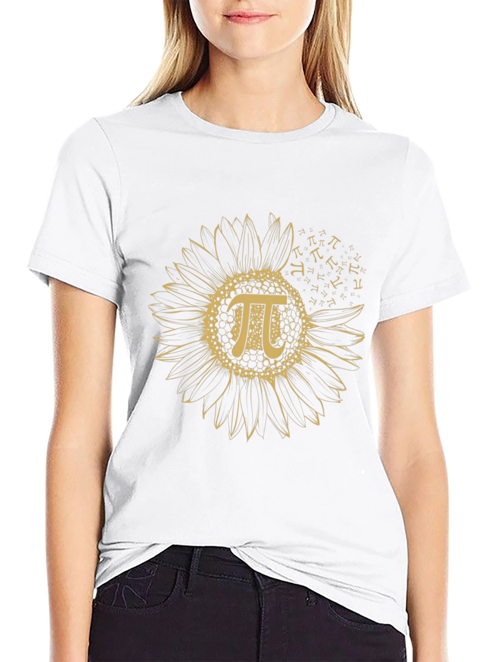 Sunflower Pi Symbol Black T-Shirt