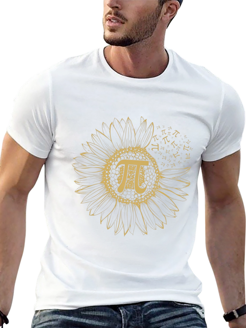 Sunflower Pi Symbol Black T-Shirt