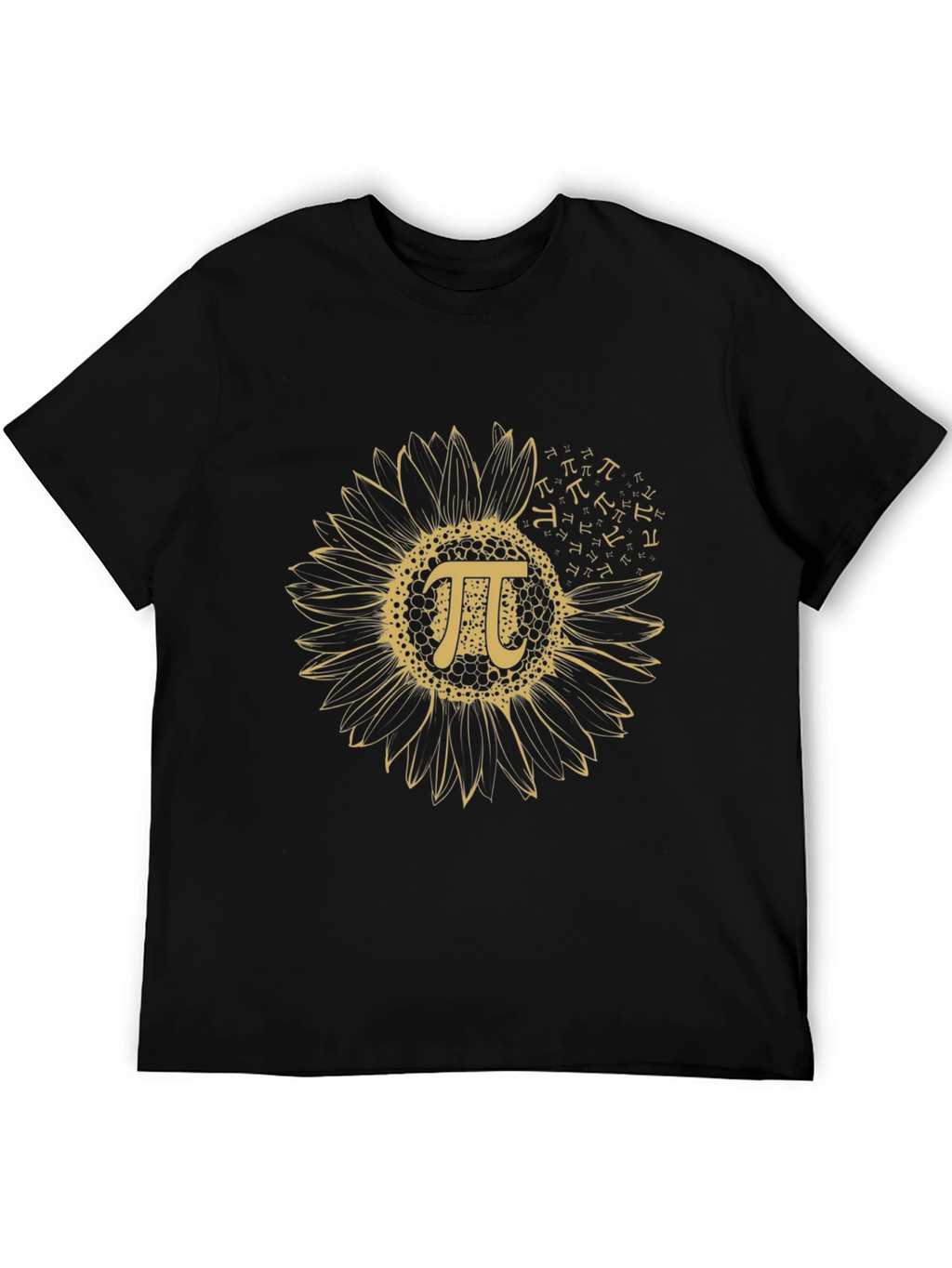Sunflower Pi Symbol Black T-Shirt