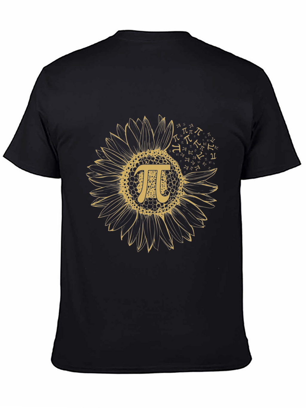 Sunflower Pi Symbol Black T-Shirt