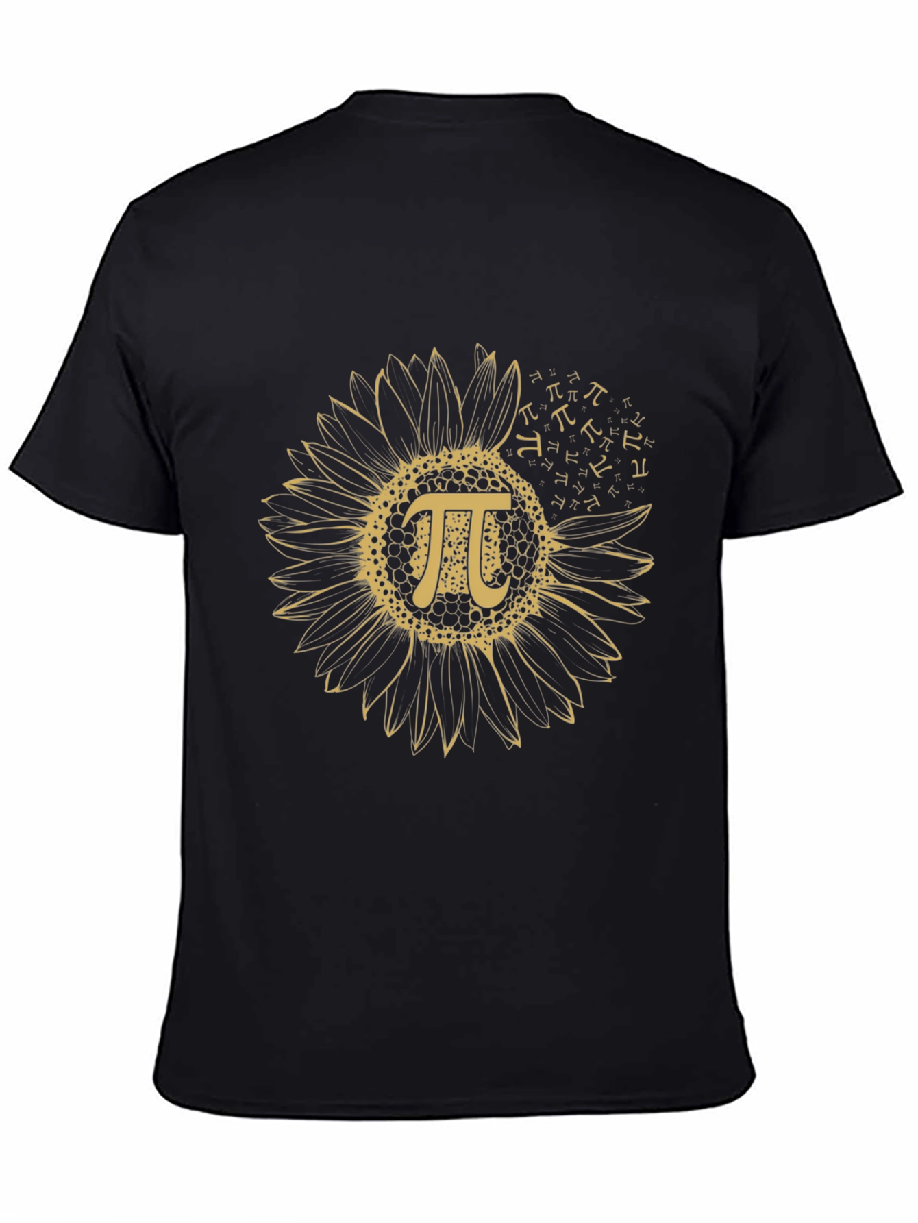 Sunflower Pi Symbol Black T-Shirt