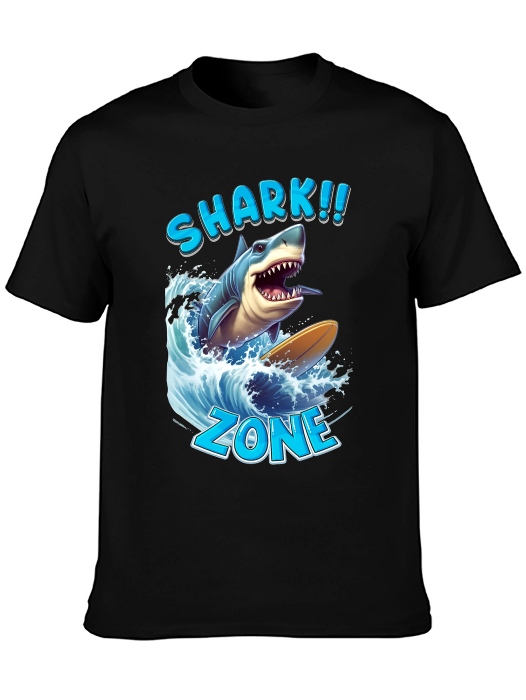 Shark Zone Graphic Tee - Surfing Shark Design