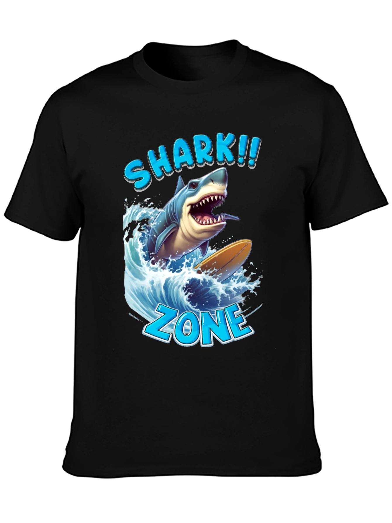 Shark Zone Graphic Tee - Surfing Shark Design